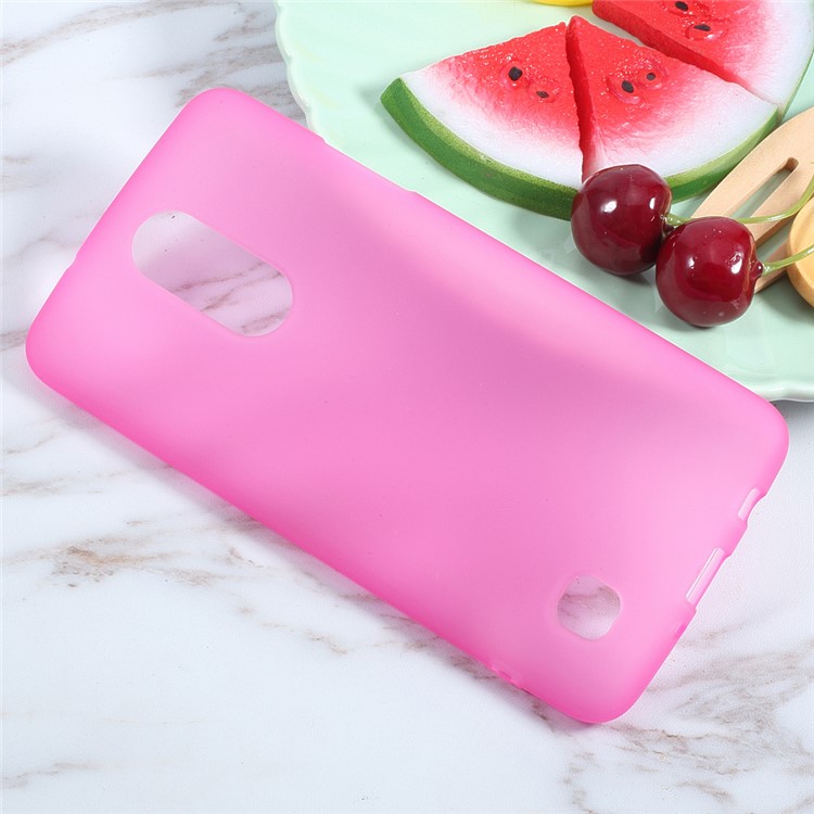 Matte Skin Soft TPU Gel Cover Case for LG K4 (2017) EU/US Version - Pink-3