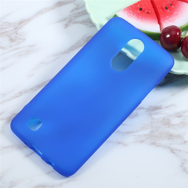 Matte Skin Soft TPU Mobile Shell Case for LG K4 (2017) EU/US Version - Blue-1