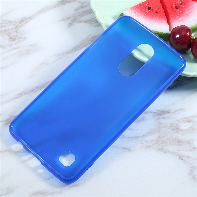 Matte Skin Soft TPU Mobile Shell Case for LG K4 (2017) EU/US Version - Blue-2