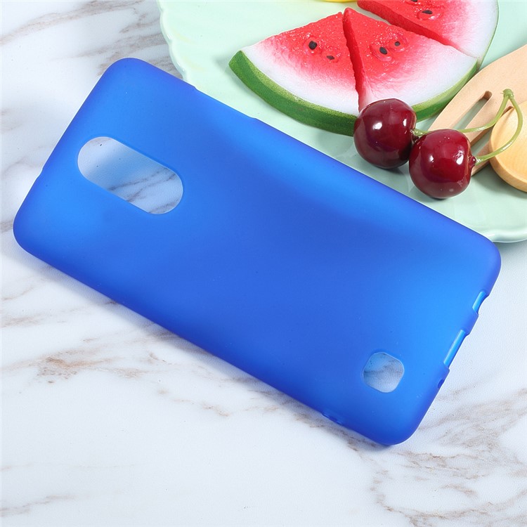 Matte Skin Soft TPU Mobile Shell Case for LG K4 (2017) EU/US Version - Blue-3