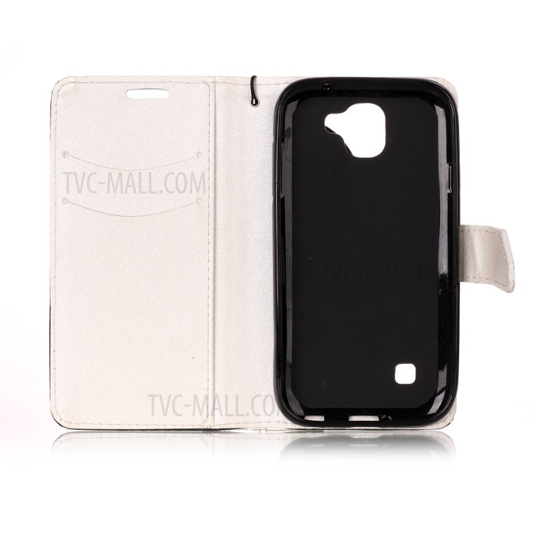 Two-tone Sand-like Texture Leather Cell Phone Case for LG K3 (2017) - White-3