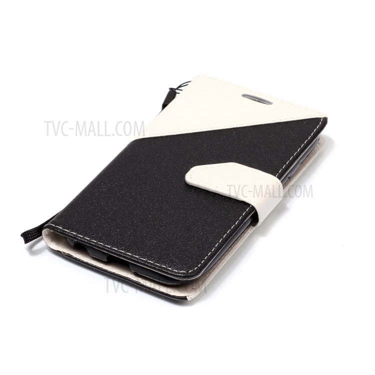 Two-tone Sand-like Texture Leather Cell Phone Case for LG K3 (2017) - White-5