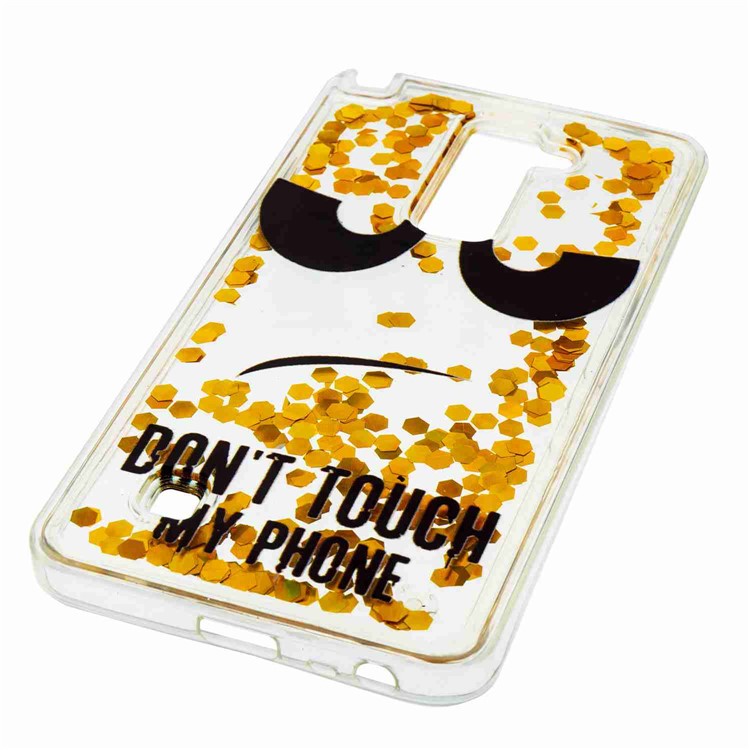 Floating Flash Sequins Pattern Printing TPU Cover for LG Stylus 2/G Stylo 2 LS775 /Stylus 2 Plus/Stylo 2 - Do not Touch My Phone Emoticon-3