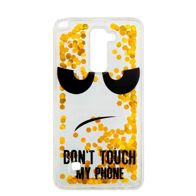 Floating Flash Sequins Pattern Printing TPU Cover for LG Stylus 2/G Stylo 2 LS775 /Stylus 2 Plus/Stylo 2 - Do not Touch My Phone Emoticon-4