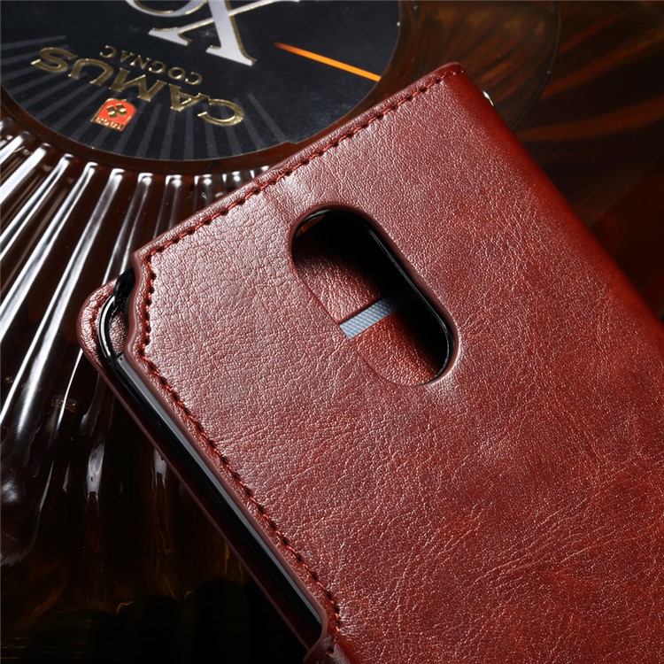 Crazy Horse Wallet Leather Mobile Shell Stand for LG Stylus 3 / Stylo 3 - Brown-4