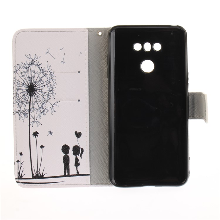 Pattern Printing Leather Wallet Cover for LG G6 - Dandelion and Lovers-10
