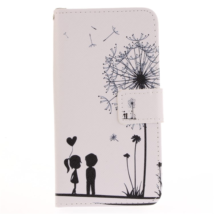 Pattern Printing Leather Wallet Cover for LG G6 - Dandelion and Lovers-2
