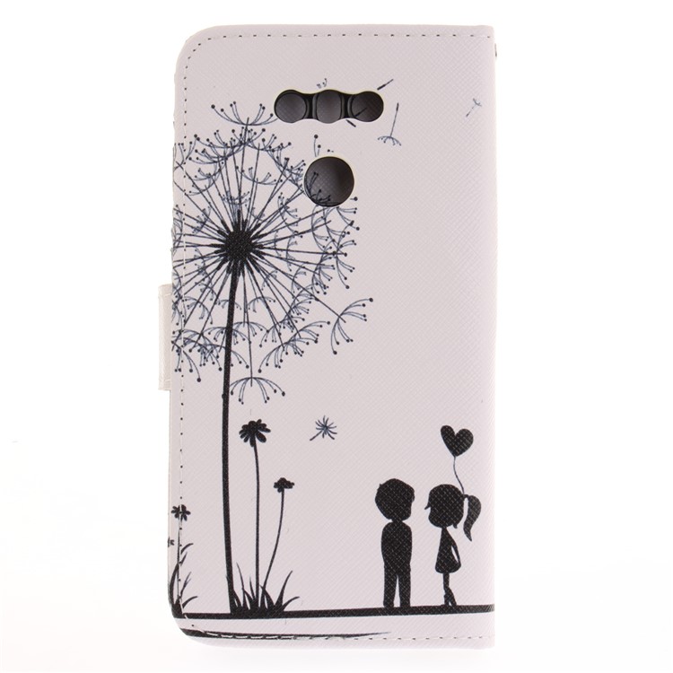 Pattern Printing Leather Wallet Cover for LG G6 - Dandelion and Lovers-3