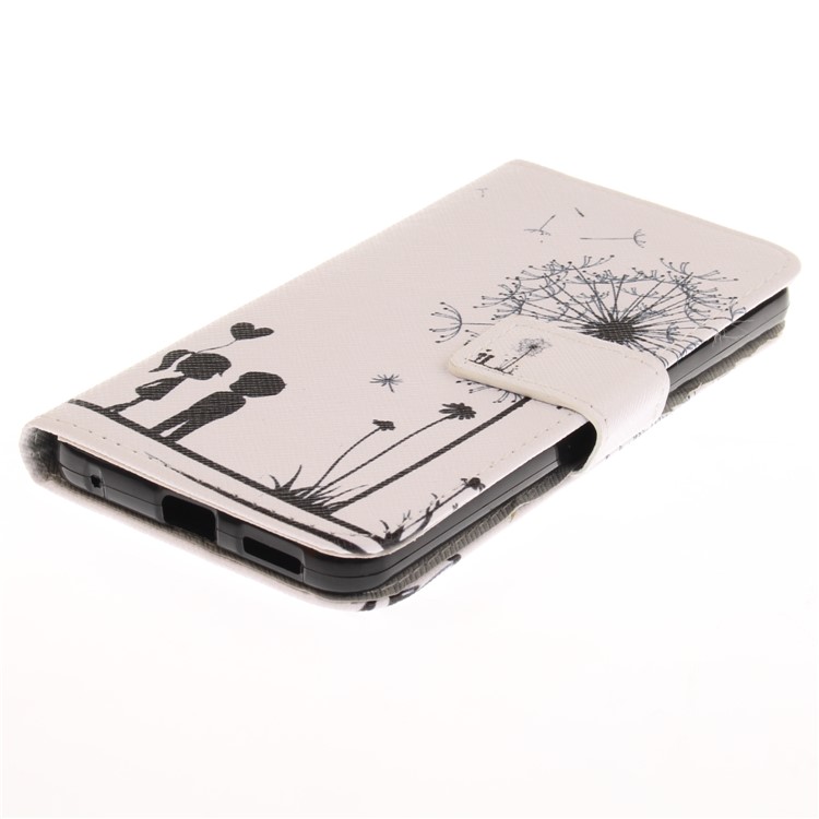 Pattern Printing Leather Wallet Cover for LG G6 - Dandelion and Lovers-4