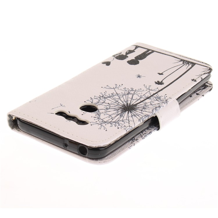 Pattern Printing Leather Wallet Cover for LG G6 - Dandelion and Lovers-5
