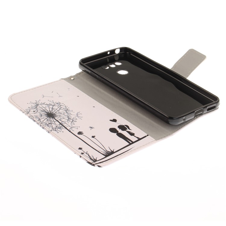 Pattern Printing Leather Wallet Cover for LG G6 - Dandelion and Lovers-8