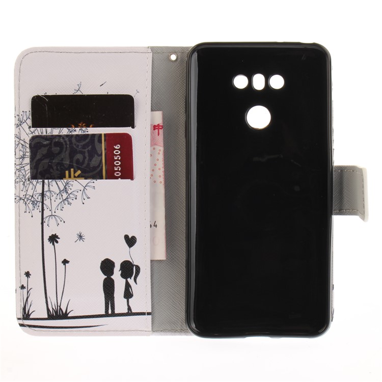 Pattern Printing Leather Wallet Cover for LG G6 - Dandelion and Lovers-9