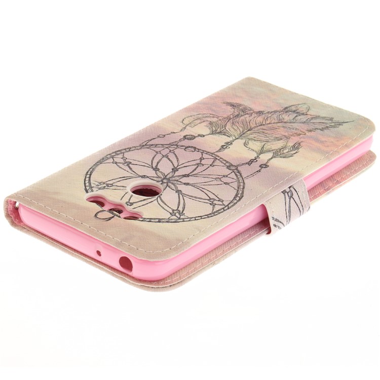 Pattern Printing PU Leder Geldbörse für LG G6 - Feather Dream Catcher-5