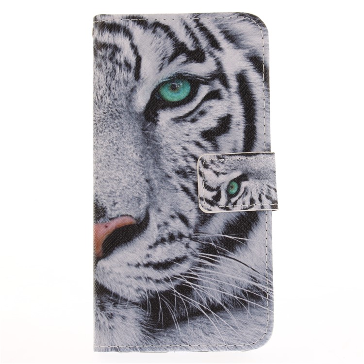 Pattern Printing Magnetic Leather Wallet Case for LG G6 - Tiger Pattern-2