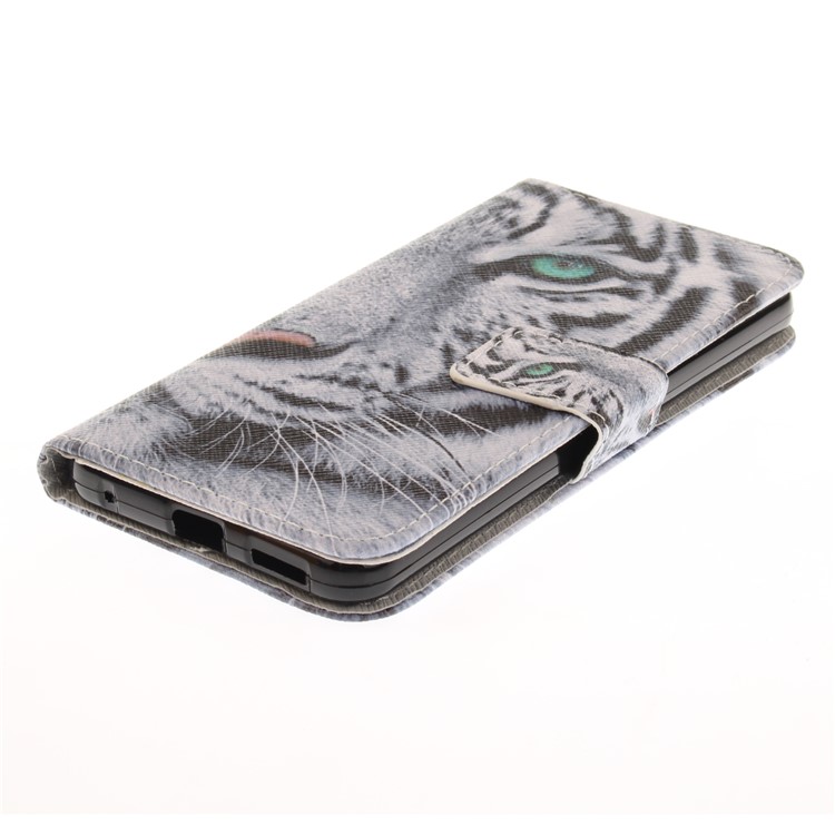 Pattern Printing Magnetic Leather Wallet Case for LG G6 - Tiger Pattern-4