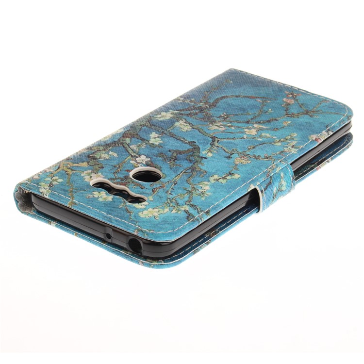 Pattern Printing Magnetic Leather Stand Case for LG G6 - Tree with Flowers-5