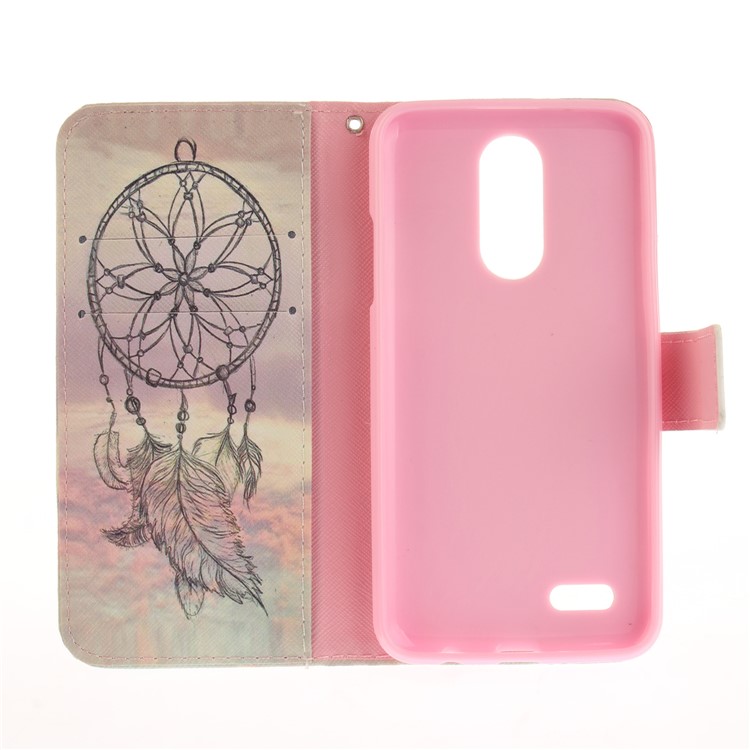 Pattern Printing Wallet Leather Folio Case for LG K4 (2017) EU Version - Feather Dream Catcher-10