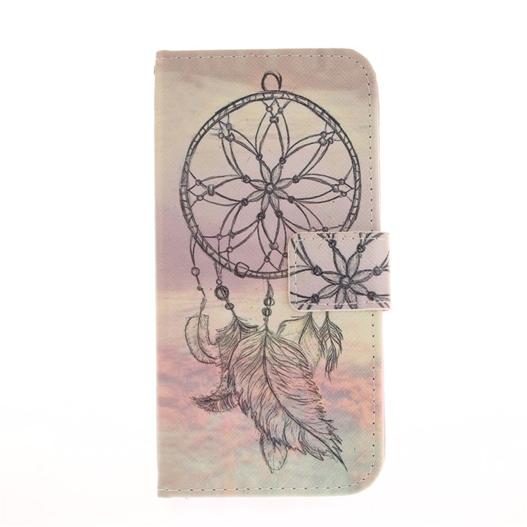Pattern Printing Wallet Leather Folio Case for LG K4 (2017) EU Version - Feather Dream Catcher-2