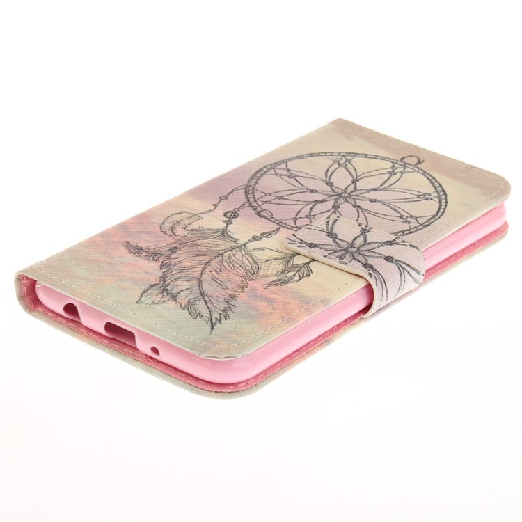 Pattern Printing Wallet Leather Folio Case for LG K4 (2017) EU Version - Feather Dream Catcher-4