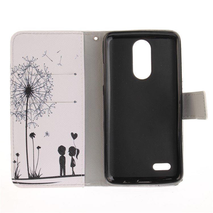 Pattern Printing Wallet Leather Stand Case for LG K8 (2017) - Dandelion and Lovers-10