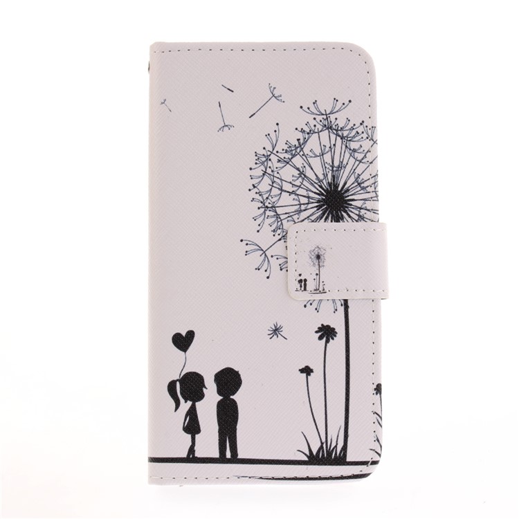 Pattern Printing Wallet Leather Stand Case for LG K8 (2017) - Dandelion and Lovers-2
