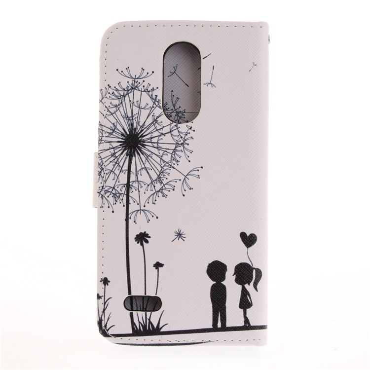Pattern Printing Wallet Leather Stand Case for LG K8 (2017) - Dandelion and Lovers-3