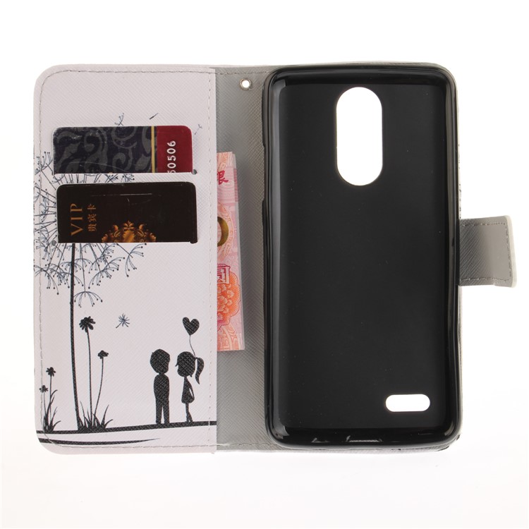 Pattern Printing Wallet Leather Stand Case for LG K8 (2017) - Dandelion and Lovers-9
