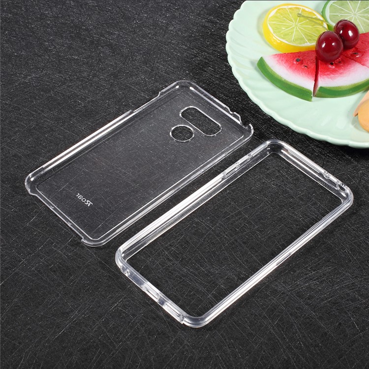ROAR KOREA Hybrid 2-in-1 Clear Hard PC Back Cover + Soft TPU Bumper Case for LG G6 - Transparent-1