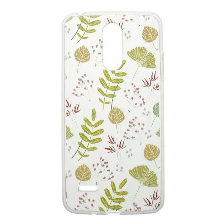 Pattern Printing TPU Soft Case for LG K4 (2017) - Flowers and Leaves-1