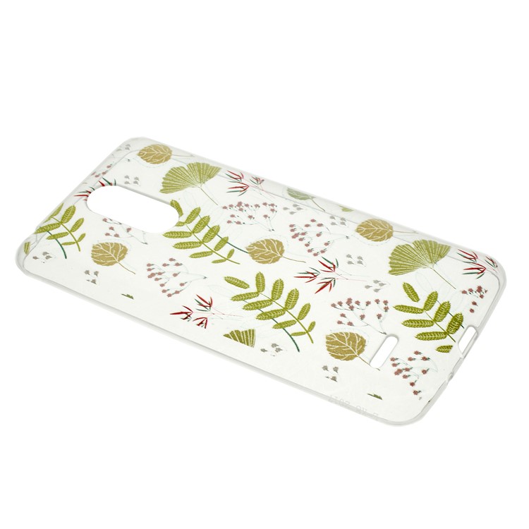 Pattern Printing TPU Soft Case for LG K4 (2017) - Flowers and Leaves-2
