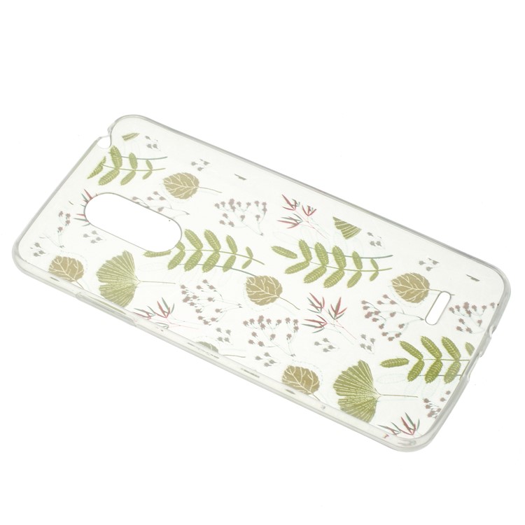 Pattern Printing TPU Soft Case for LG K4 (2017) - Flowers and Leaves-3