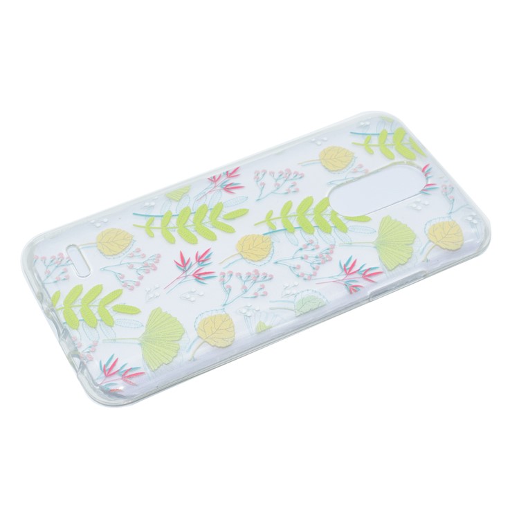 Patterned Flexible TPU Case for LG K8 (2017) - Flowers and Leaves-2