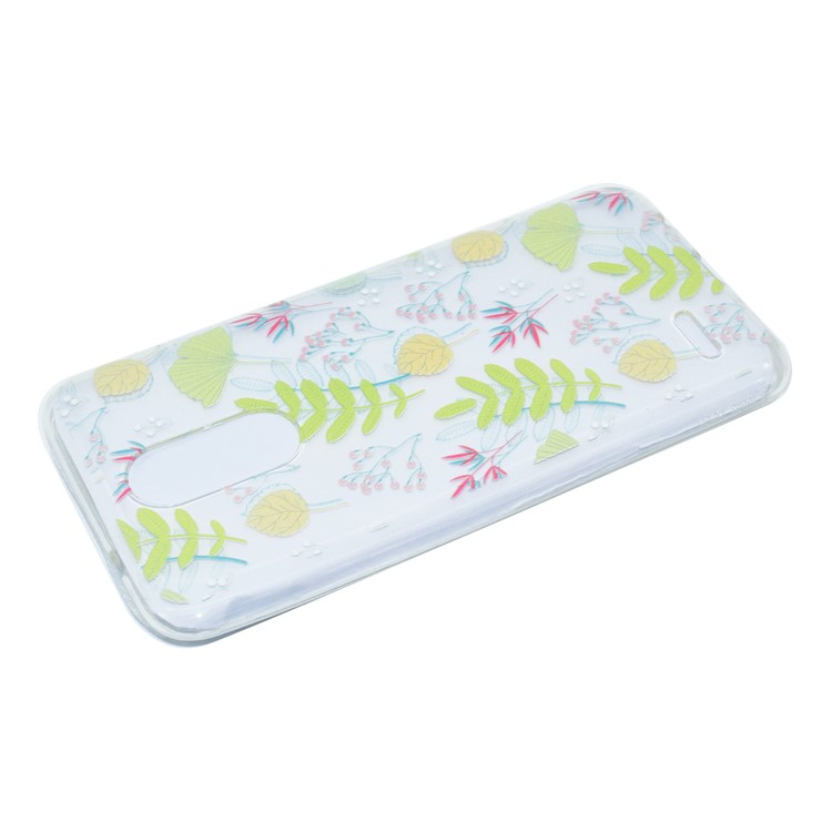 Patterned Flexible TPU Case for LG K8 (2017) - Flowers and Leaves-3