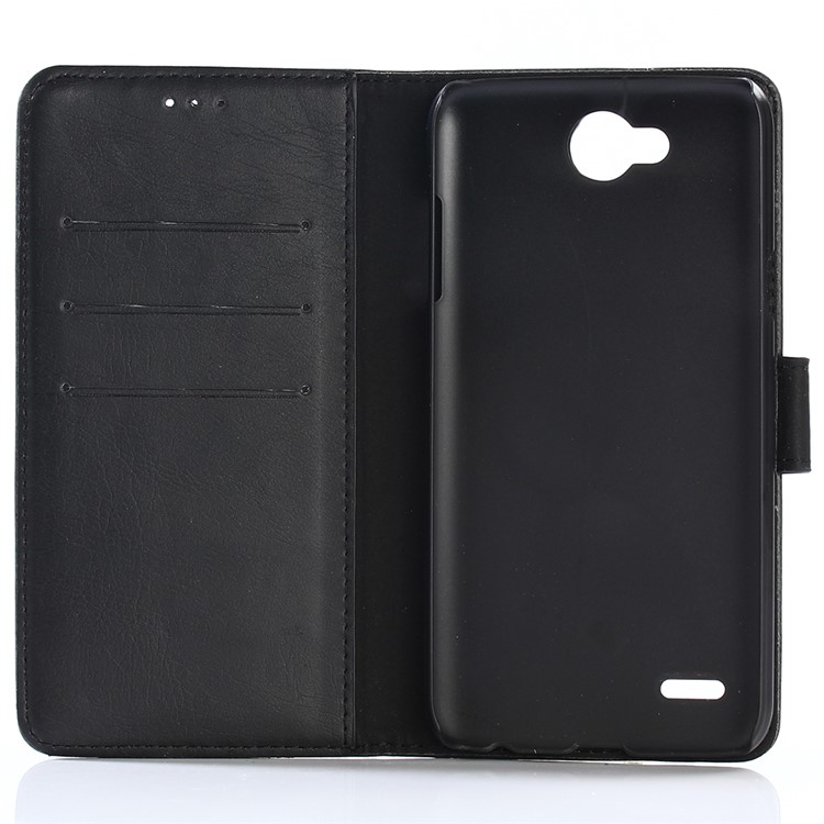 Retro Crazy Horse Skin Wallet Leather Mobile Phone Case with Stand for LG X Power 2 - Black-3
