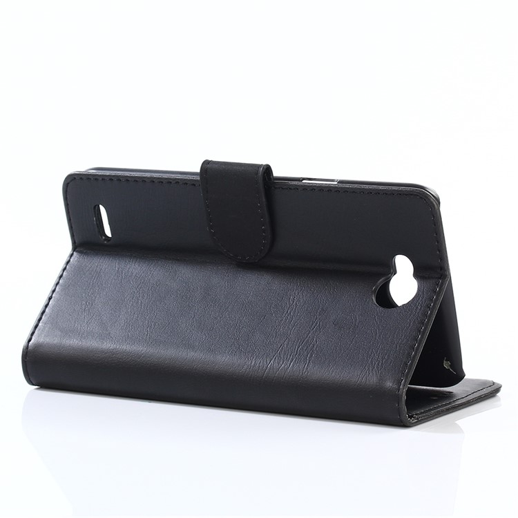 Retro Crazy Horse Skin Wallet Leather Mobile Phone Case with Stand for LG X Power 2 - Black-4