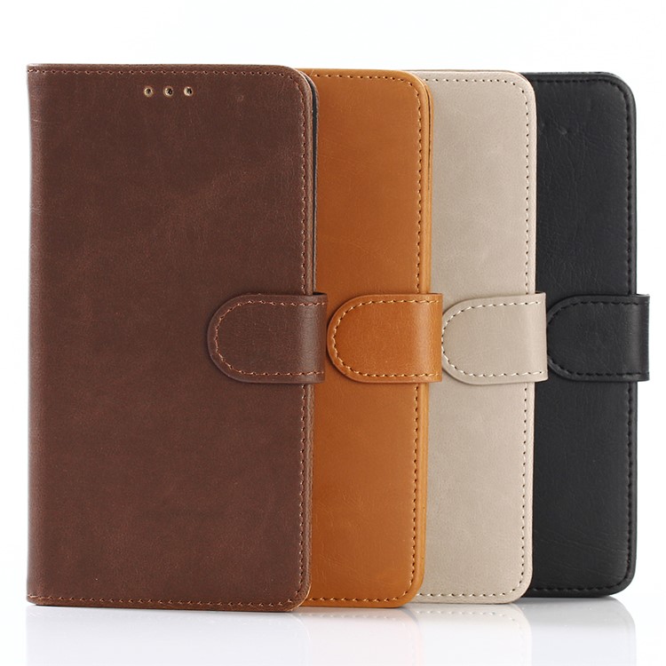 Retro Crazy Horse Skin Wallet Leather Mobile Phone Case with Stand for LG X Power 2 - Black-5