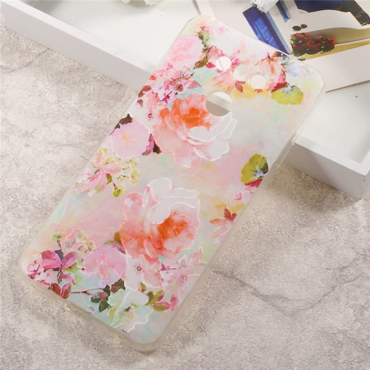 Embossing TPU Mobile Casing Cover for LG G6 - Blooming Flowers-1