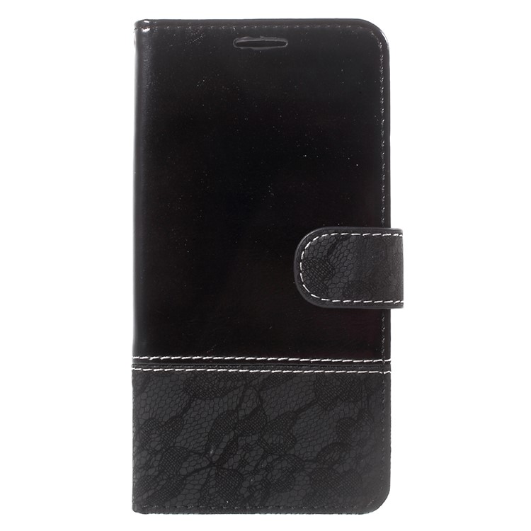 Contrast Color Stand PU Leather Wallet Cover for LG K10 (2017) - Black-2