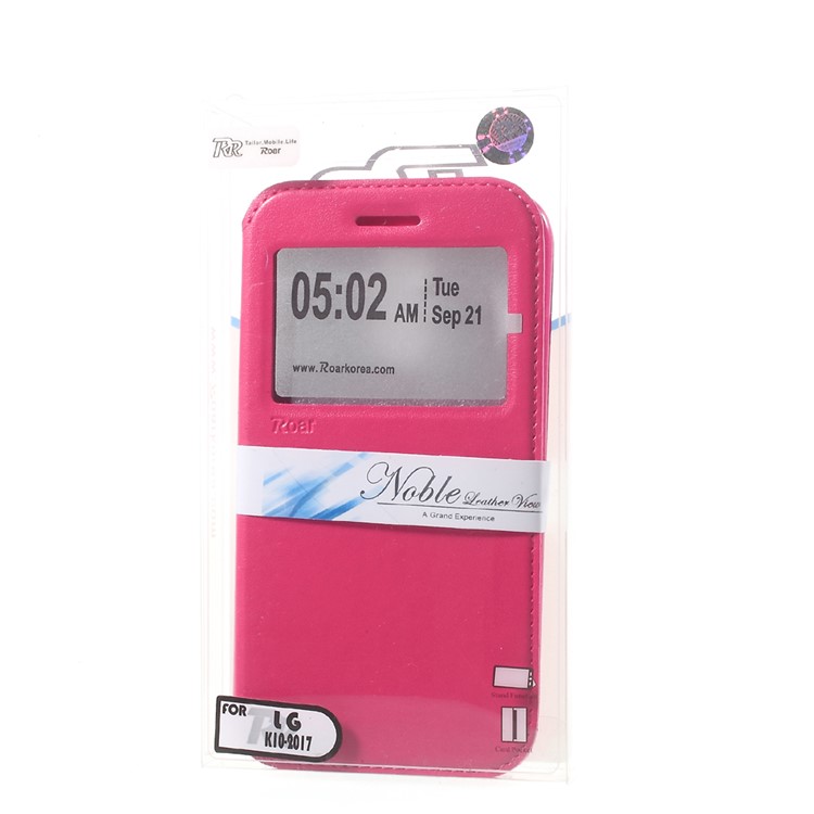 ROAR KOREA View Window Magnetic Leather Case for LG K10 (2017) - Rose-7