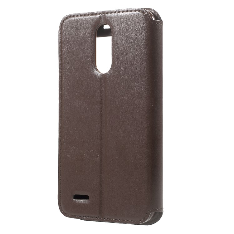 ROAR KOREA Card Holder Magnetic Leather Stand Shell for LG K10 (2017) - Brown-3