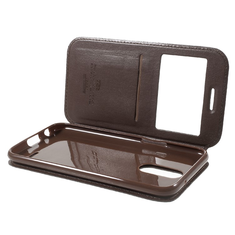 ROAR KOREA Card Holder Magnetic Leather Stand Shell for LG K10 (2017) - Brown-5