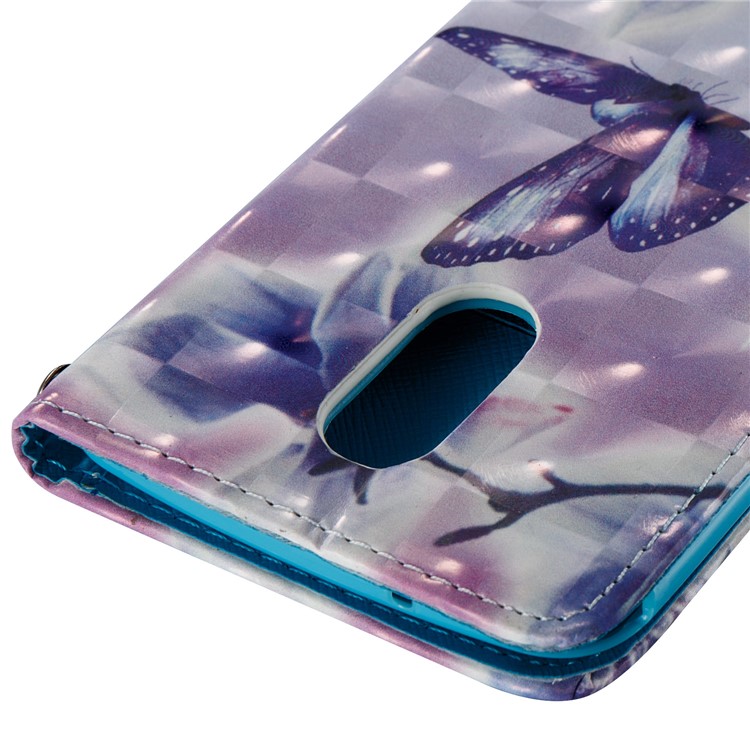 Pattern Printing Light Spot Decor Leather Phone Case for LG Stylus 3 - Flowers and Butterflies-8
