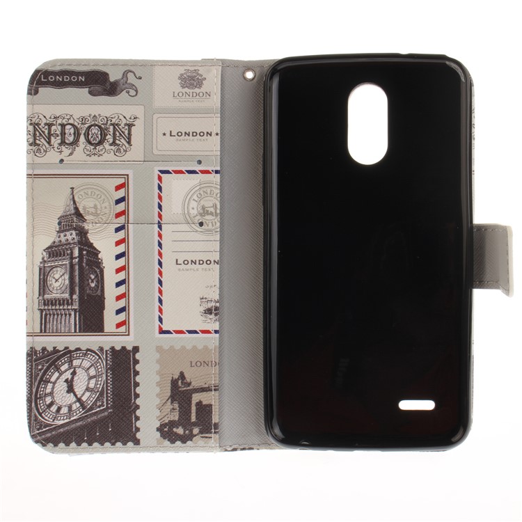 Magnetic Leather Wallet Patterned Folio Case for LG Stylus 3 / Stylo 3 - London Elements-10