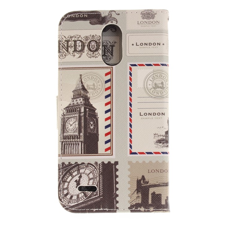 Magnetic Leather Wallet Patterned Folio Case for LG Stylus 3 / Stylo 3 - London Elements-3