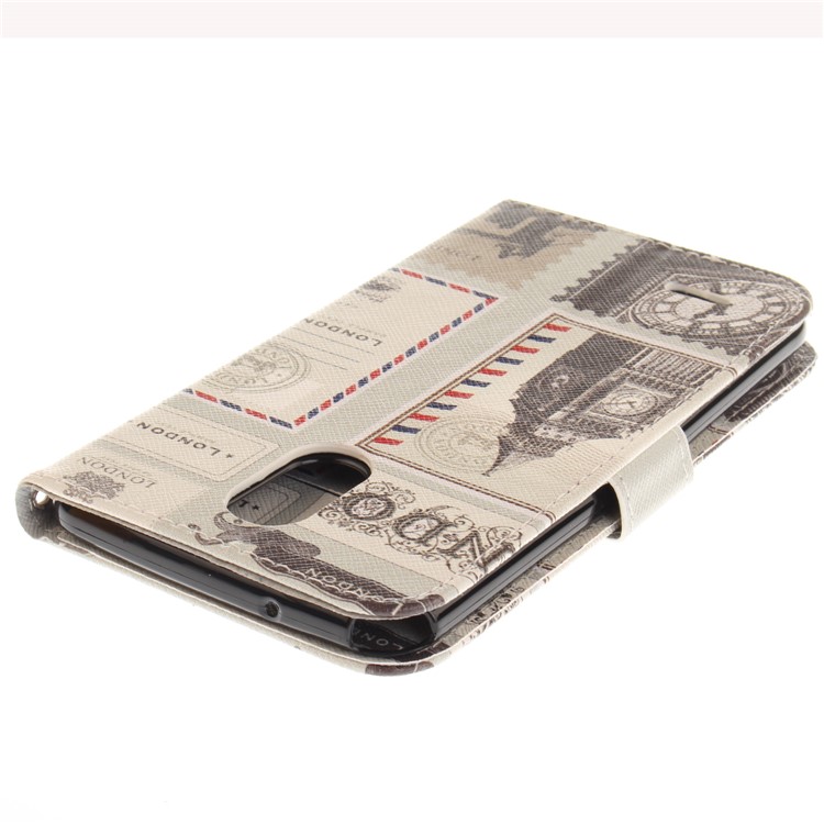 Magnetic Leather Wallet Patterned Folio Case for LG Stylus 3 / Stylo 3 - London Elements-5