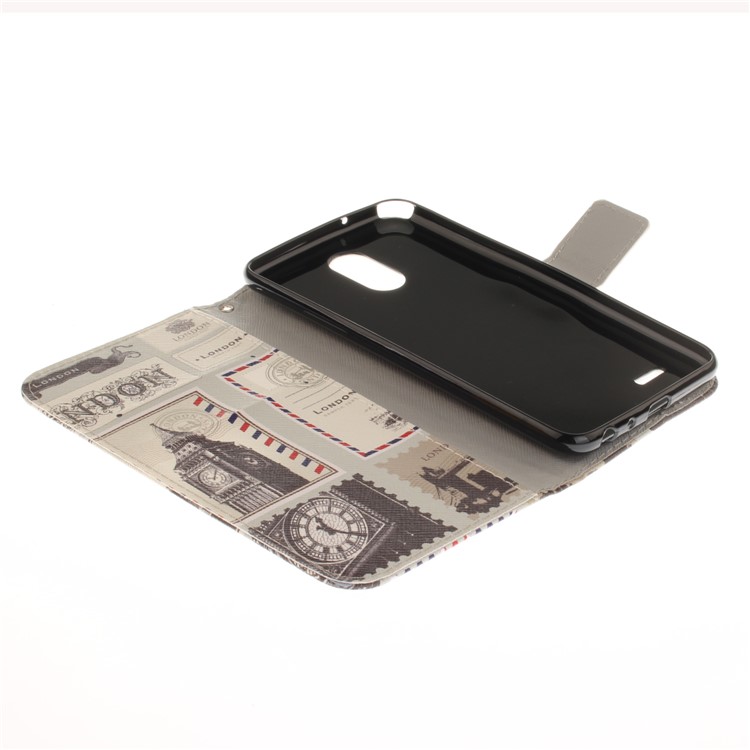 Magnetic Leather Wallet Patterned Folio Case for LG Stylus 3 / Stylo 3 - London Elements-8