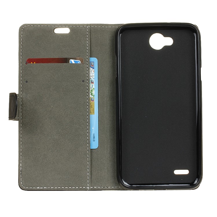 Wallet Leather Stand Case for LG X power2 - Black-4