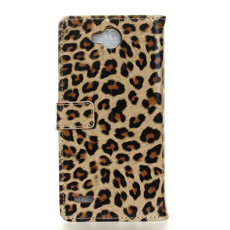 Glossy Leopard Wallet Leather Case for LG X power2 with Stand-2
