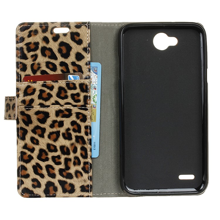 Glossy Leopard Wallet Leather Case for LG X power2 with Stand-3