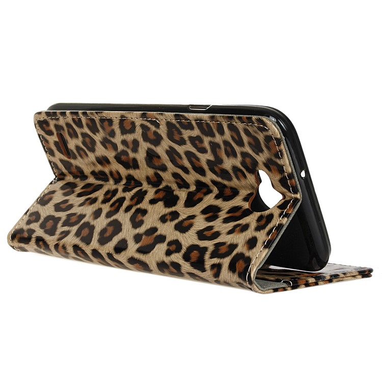 Glossy Leopard Wallet Leather Case for LG X power2 with Stand-4